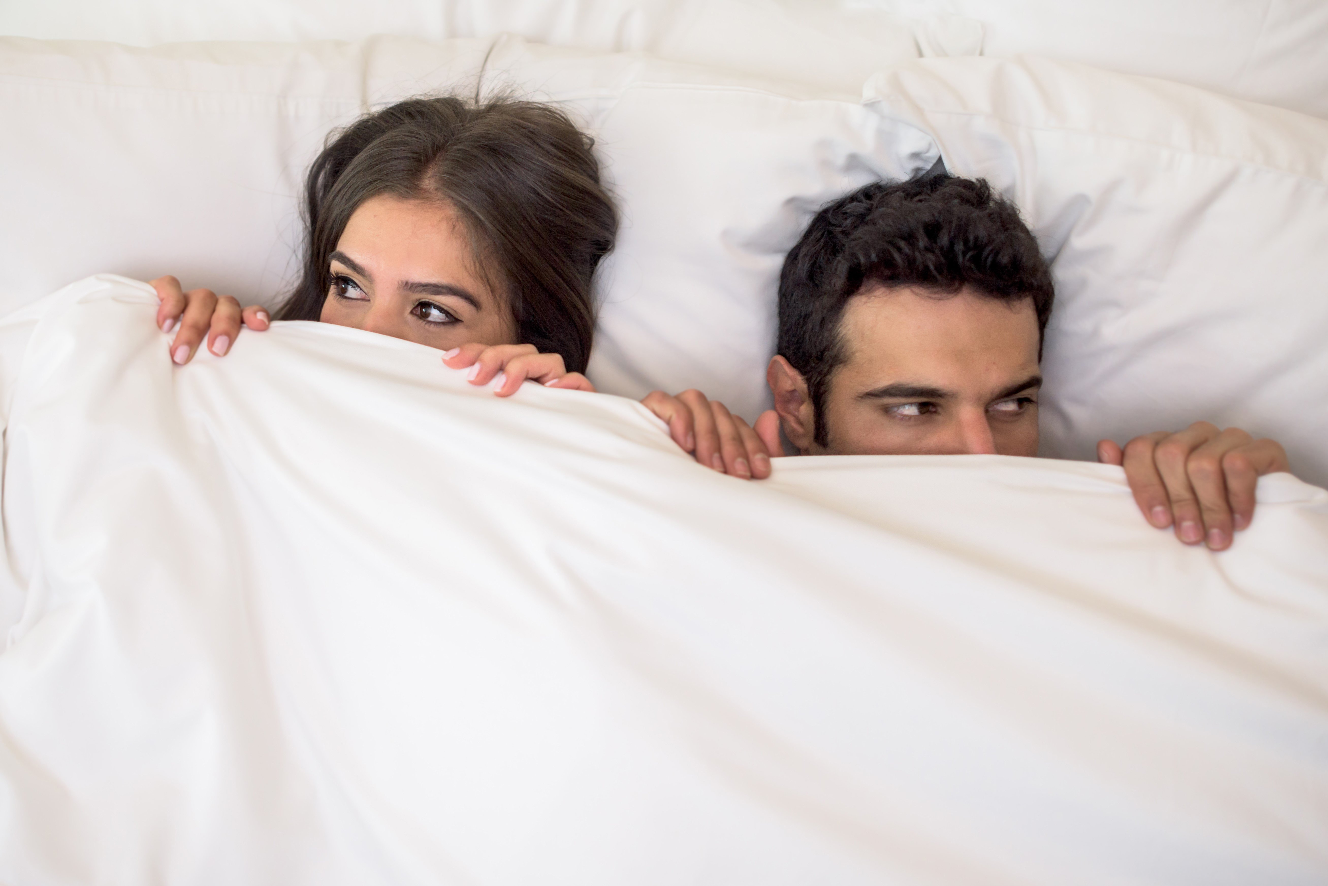 Scared Couple In Bed Vibrance