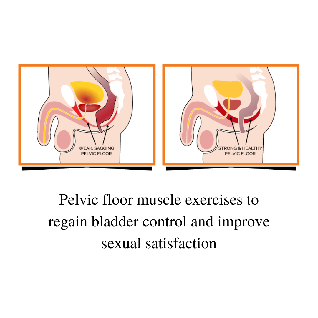 strong and weak pelvic floor in men
